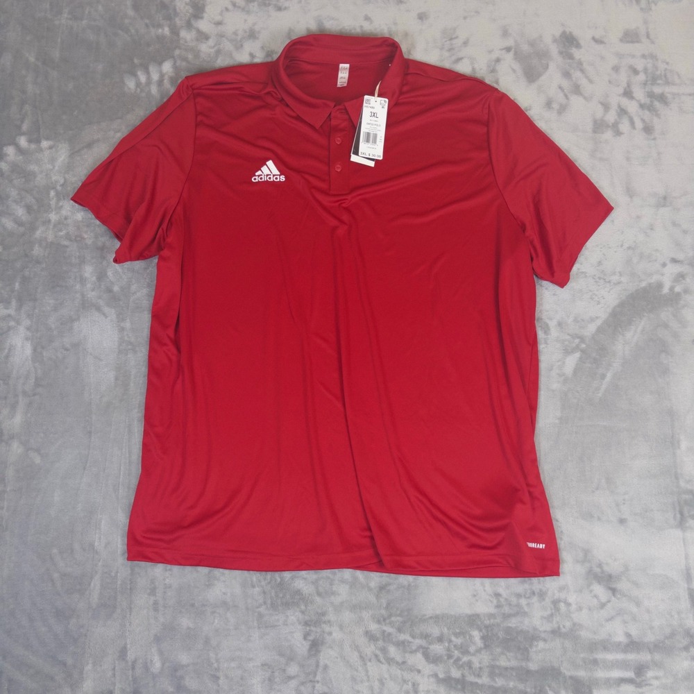 Adidas Polo Shirt Mens 3XL Red Entrada 22 Soccer Football H57489 NWT